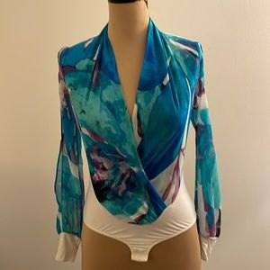 Multicolor open bodysuit